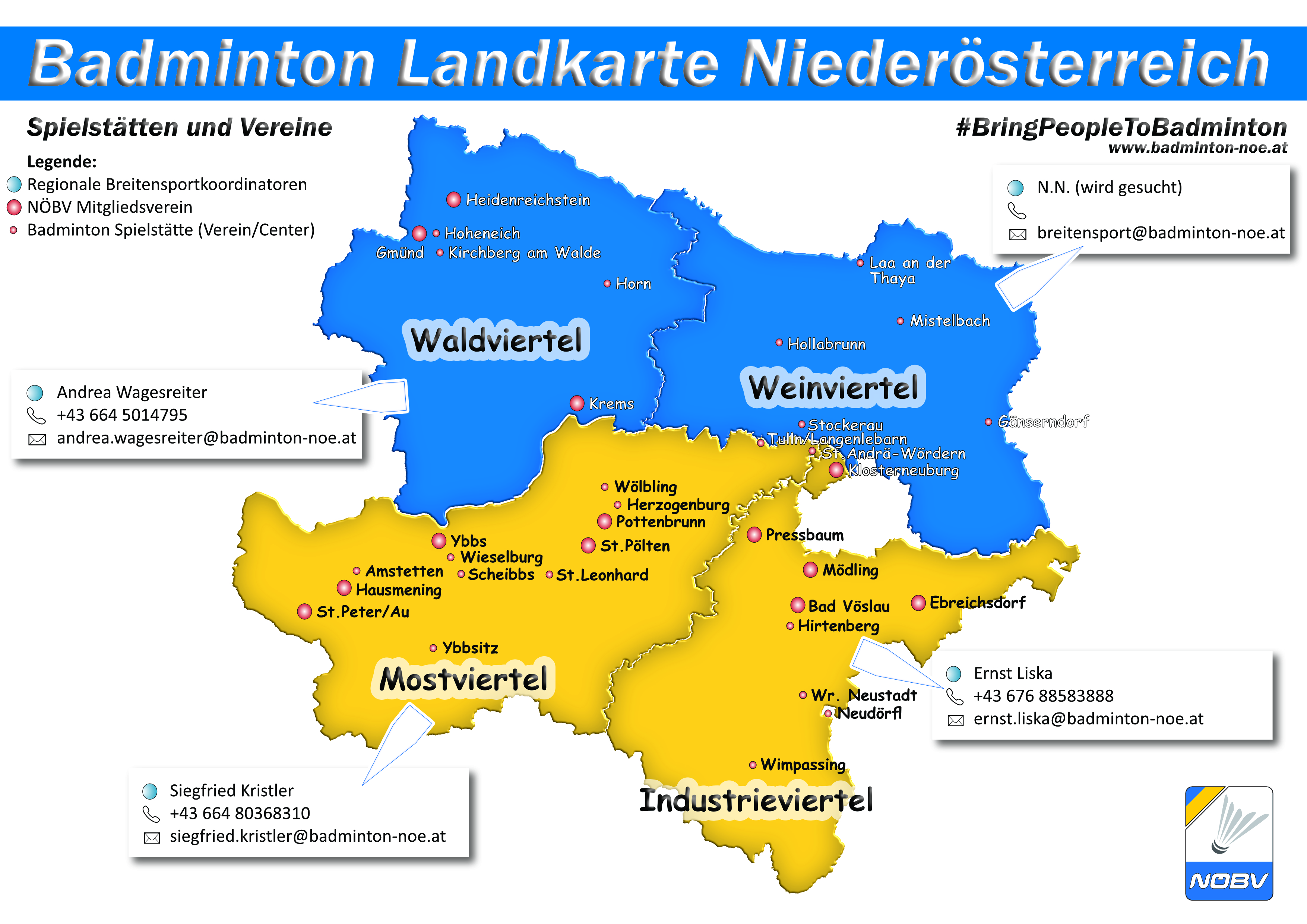 Badminton Landkarte NÖ